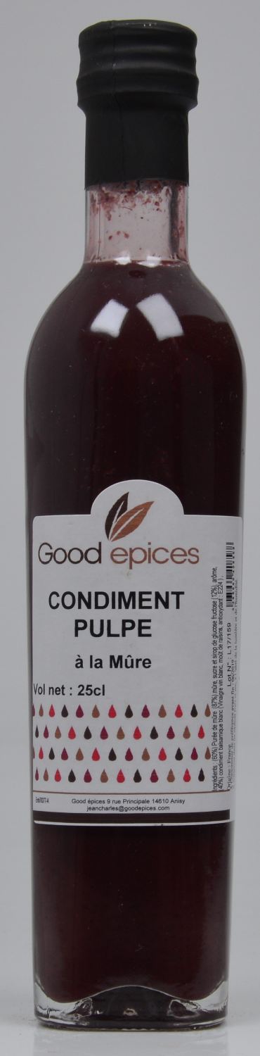 Vinaigre pulpe de mûre 250 ml