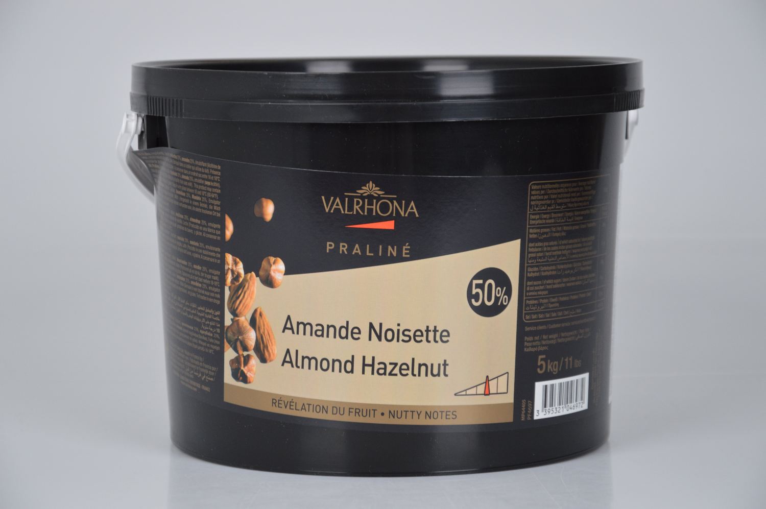 Praliné amande noisette 50pc en seau de 5kg Valrhona (Préco)
