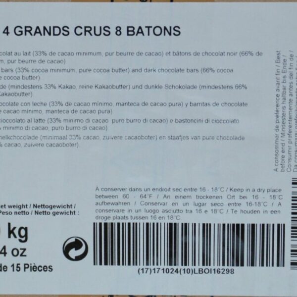 Carton de 4 grands crus 8 bâtons carton de 15 pièces 2.40kg
