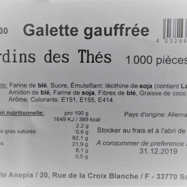 Biscuits Personnalisés Jardin des Thés x1000pièces