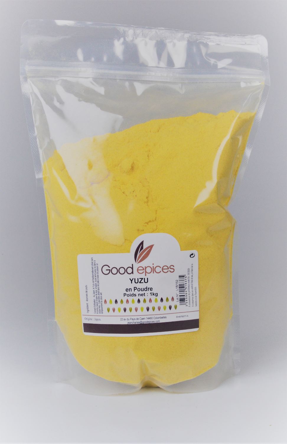 Yuzu en poudre sac de 1kg (Préco)