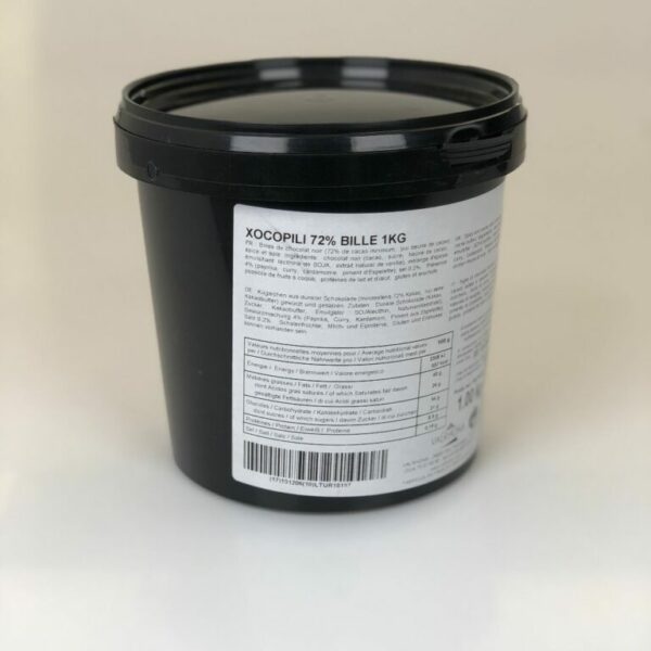 Bille de chocolat Xocopili 72pc en seau de 1kg