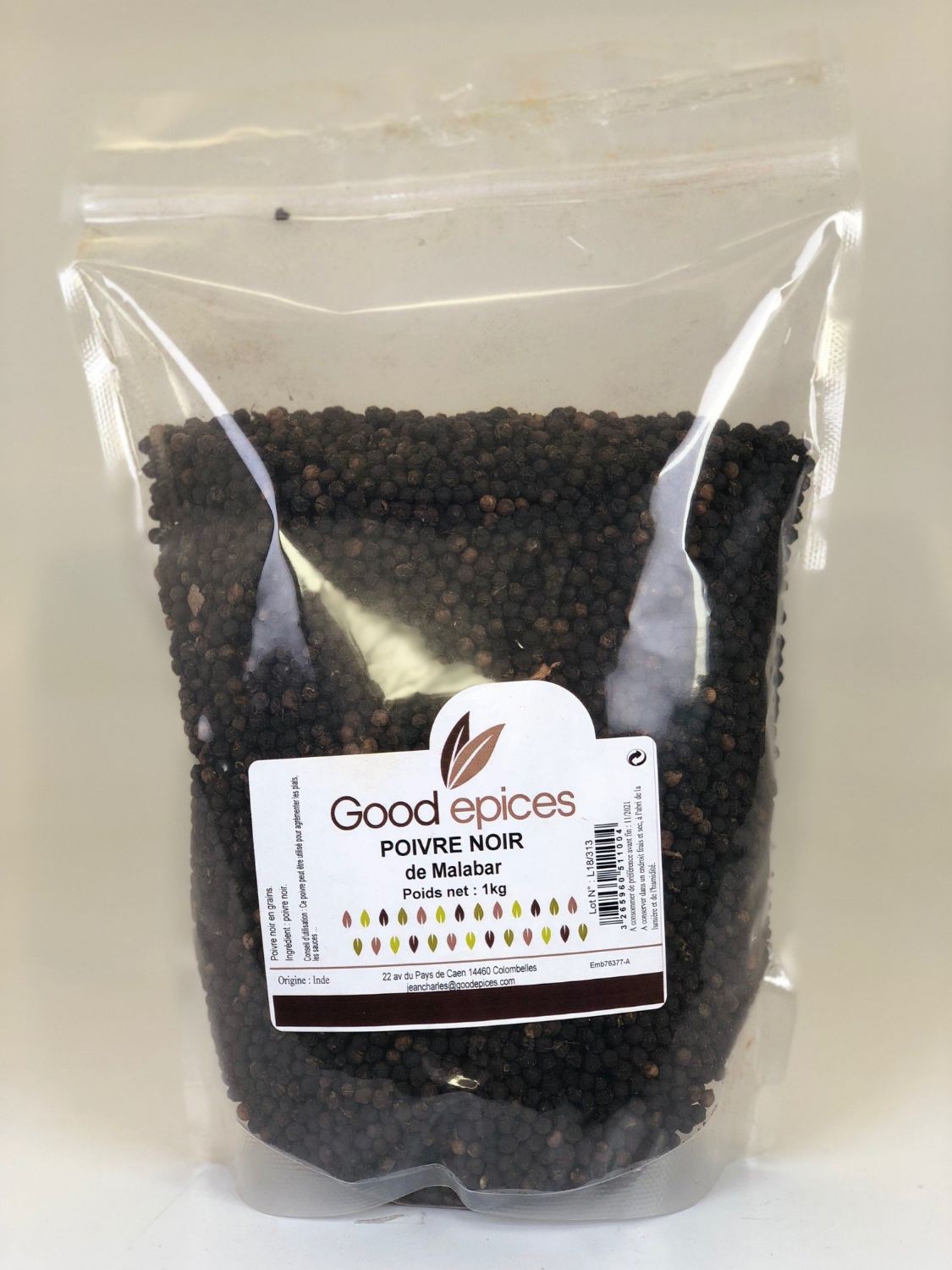 Poivre Noir de Malabar 1kg