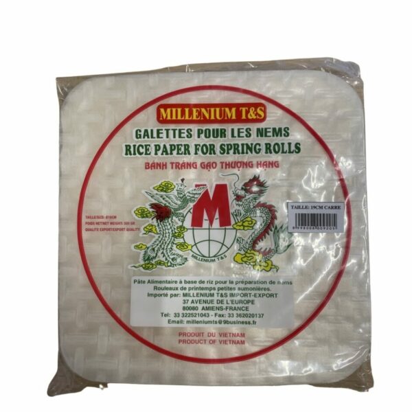 Galettes carrés pour nems 19cm 500gr (Préco)