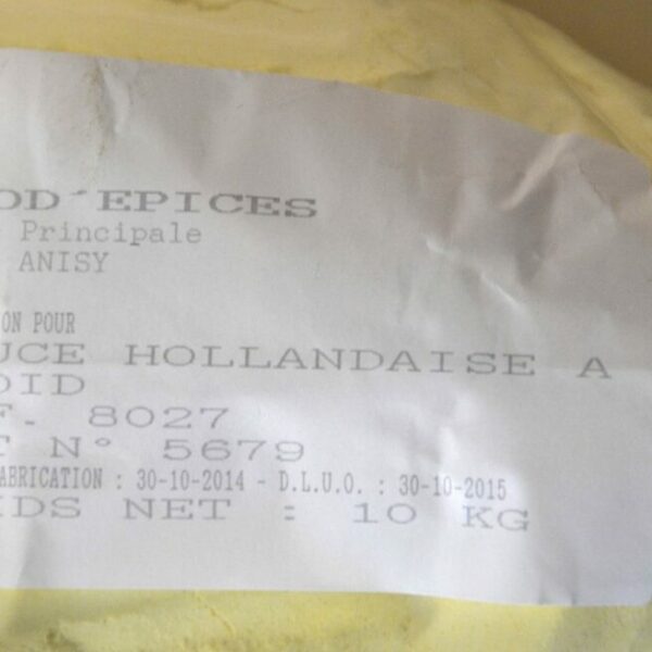 Sauce Hollandaise à Froid 10kg