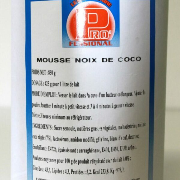 Mousse Noix de Coco 850gr