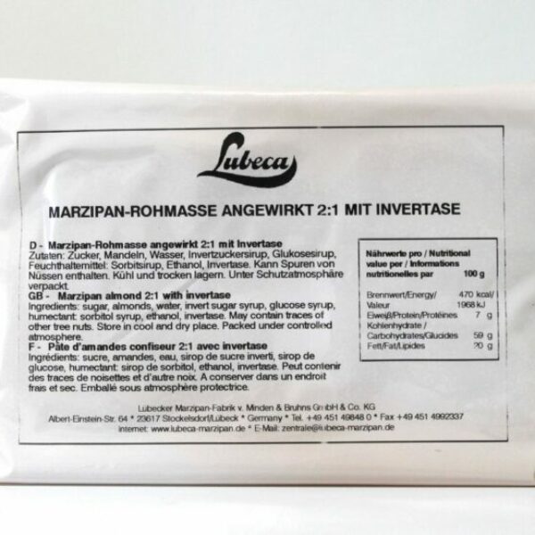 Pate d'amande Blanche 1kg 33pc