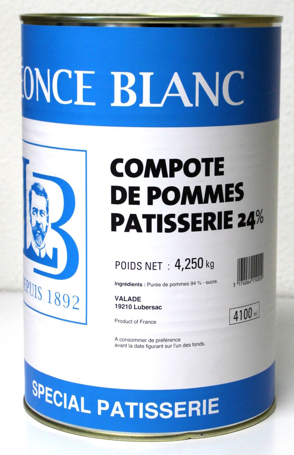 Compote de pommes patisserie boite 5/1