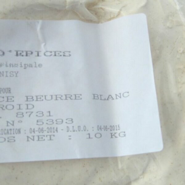 Sauce Beurre Blanc A Froid X 10kg